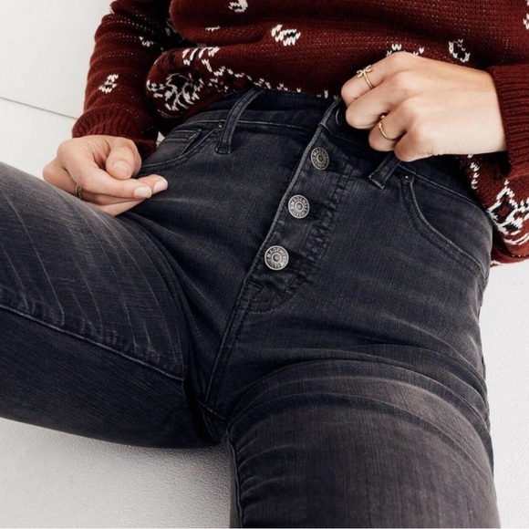 Madewell CALI Faded Black Wash Bootcut Jeans Sz. 27 - Picture 4 of 12